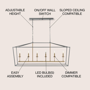 Pagoda Lantern Metal LED Pendant
